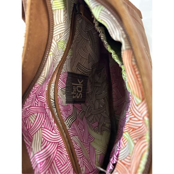 The Sak shoulder bag leather gold studs zipper purse - Picture 6 of 9